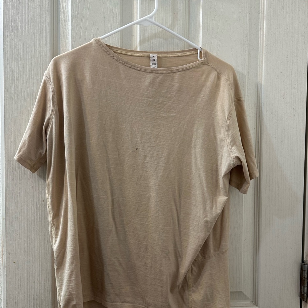 Lululemon Athletica Tan Short Sleeve Tee